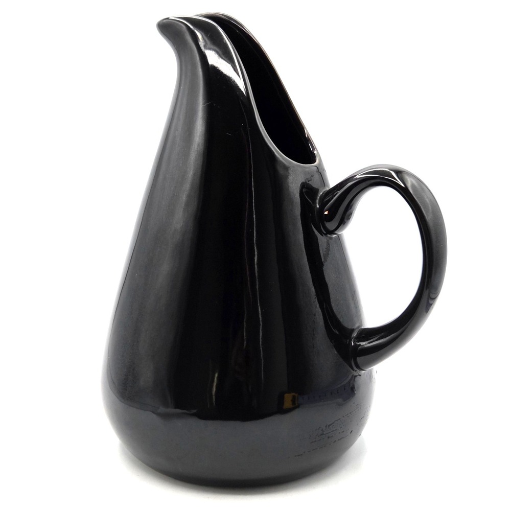 Russel Wright American Modern Oneida Black‎ Pepper Pitcher With Handle Pottery